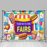Aperturee - Aperturee Food Playground Take Me To The Fairs Party Backdrop